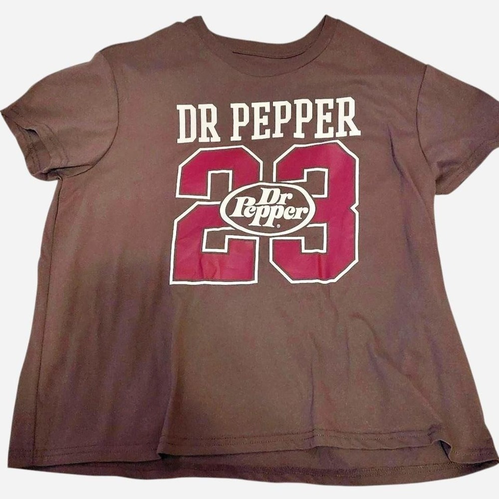 Unisex Dr pepper Tee shirt Brown and burgundy Size‎ XL